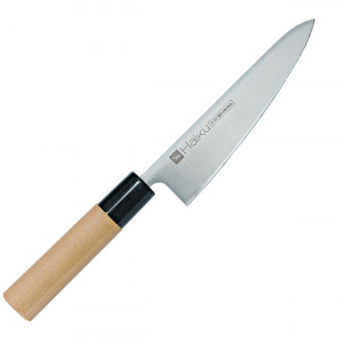 Couteau à trancher 13 cm acier bois unie Haiku