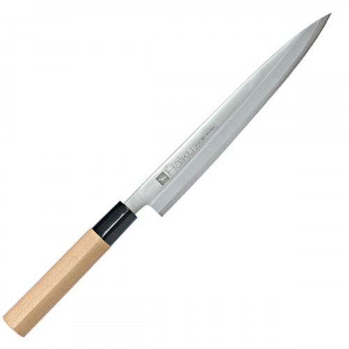 Couteau sashimi 21 cm acier bois unie Haiku