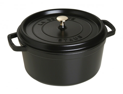 Cocotte fonte d'acier Sans revêtement Avec couvercle Ø 28 cm 18,2 cm 6,7 L Staub