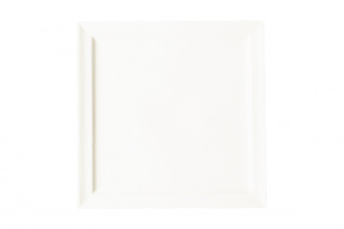 Assiette plate carré ivoire porcelaine vitrifiée 24x24 cm Classic Gourmet Rak