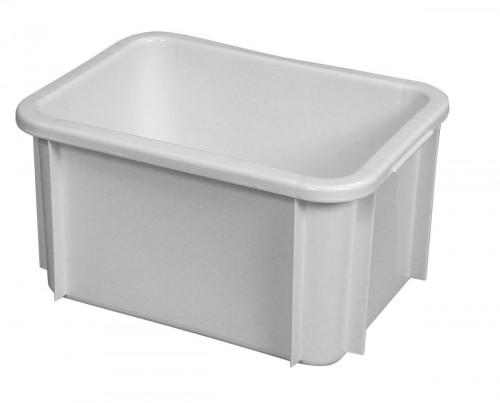 Bac gerbable Sans couvercle blanc plastique 40x30x21,5 cm 15 L fond plein parois pleines Gilac