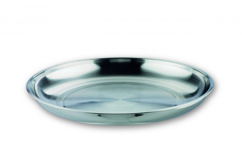 Plateau à fruits de mer rond gris inox Ø 42 cm Lacor