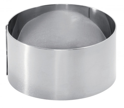 Cercle à mousse inox Sans revêtement Ø 7,5 cm 4 cm fixe Pro.cooker