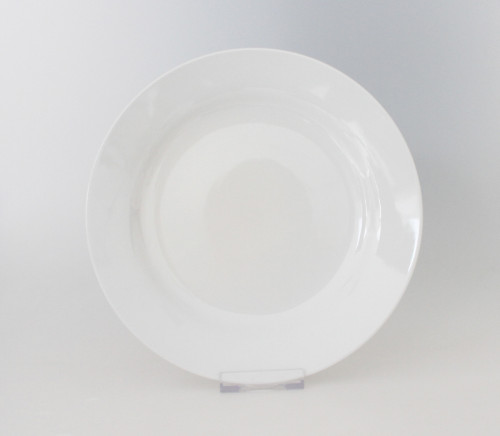 Assiette plate rond blanc porcelaine Ø 26,5 cm Bazik Essentials Collection