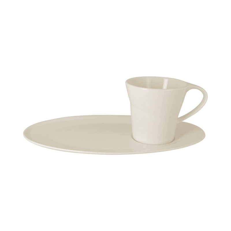 Tasse à déjeuner rond ivoire porcelaine vitrifiée 29 cl Ø 9,3 cm Giro Rak