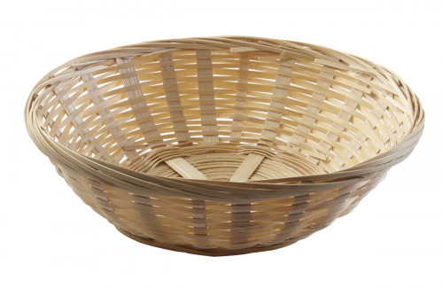 Corbeille rond beige bambou Ø 20 cm 7 cm Pro.mundi
