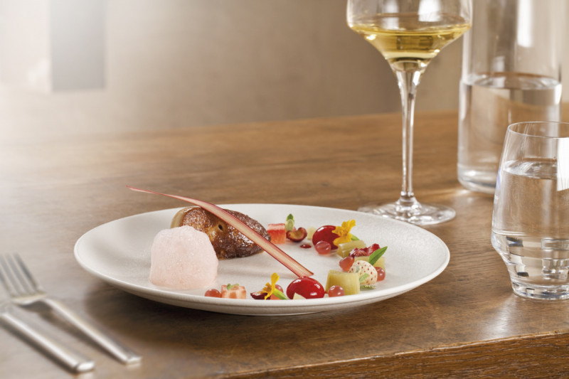 Assiette plate rond Blanc sable porcelaine vitrifiée Ø 29 cm Neo Fusion Rak
