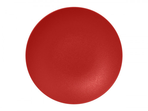 Assiette plate rond rouge Ember porcelaine vitrifiée Ø 24 cm Neo Fusion Rak