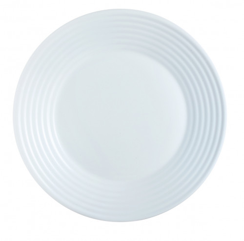 Assiette plate rond blanc verre opal Ø 27 cm Stairo Arcoroc