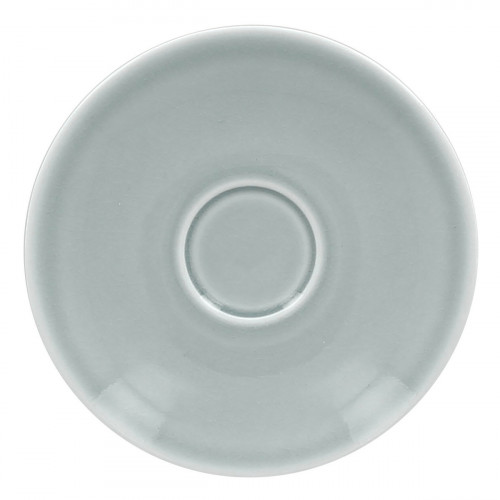 Sous-tasse à thé rond bleu porcelaine vitrifiée Ø 15 cm Vintage Rak