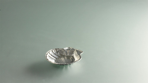 Coquille saint jacques rond gris aluminium Ø 12,3 cm 13,5 cl (100 pièces)