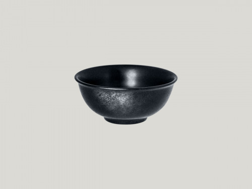 Bol rond noir porcelaine vitrifiée Ø 12 cm Karbon Rak