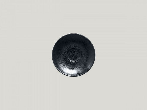 Sous-tasse à expresso rond noir porcelaine vitrifiée Ø 12,5 cm Karbon Rak