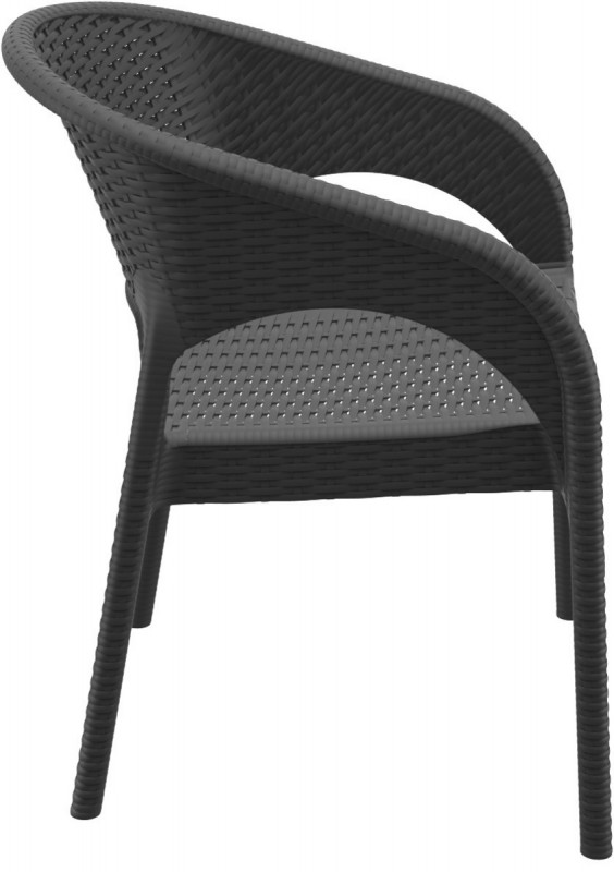 Fauteuil de terrasse gris foncé 81x57x61 cm Panama