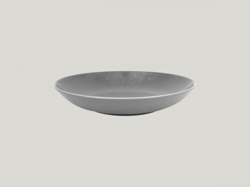 Assiette coupe creuse rond gris porcelaine vitrifiée Ø 25,9 cm Shale Rak