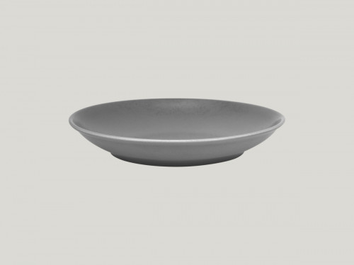 Assiette coupe creuse rond gris porcelaine vitrifiée Ø 27,8 cm Shale Rak