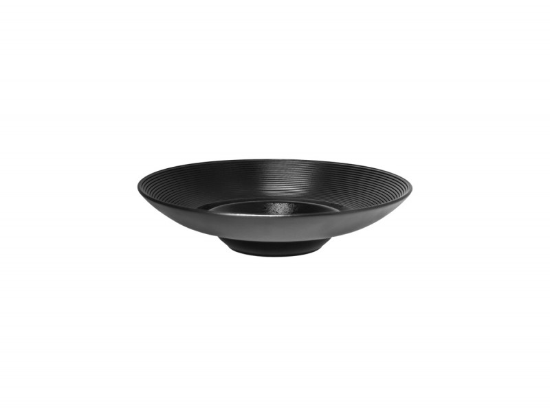 Assiette gourmet rond noir porcelaine vitrifiée Ø 26 cm Edge Rak