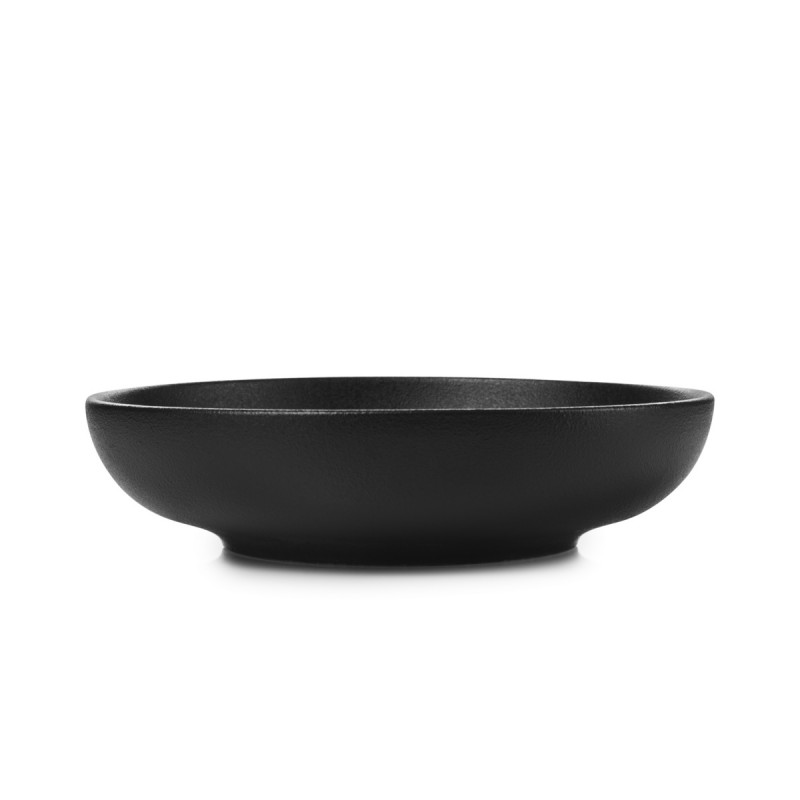 Assiette creuse rond noir porcelaine Ø 17,5 cm Adelie Revol