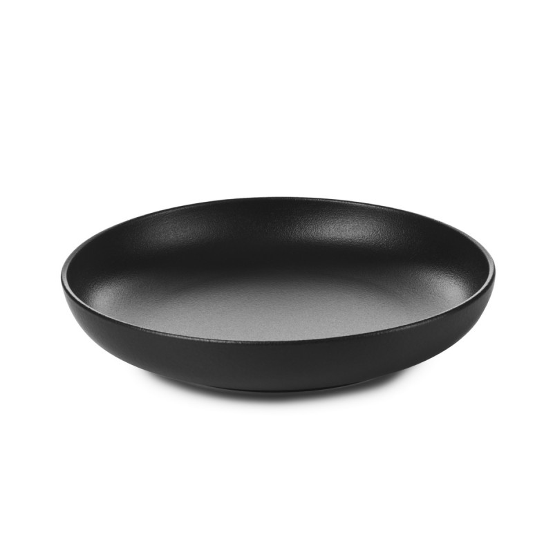 Assiette creuse rond noir porcelaine Ø 23,5 cm Adelie Revol