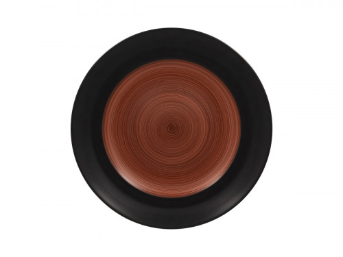 Assiette plate rond marron porcelaine vitrifiée Ø 20,7 cm Trinidad Rak
