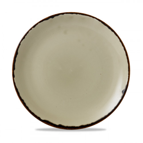 Assiette coupe plate rond beige porcelaine vitrifiée Ø 26 cm Harvest Dudson