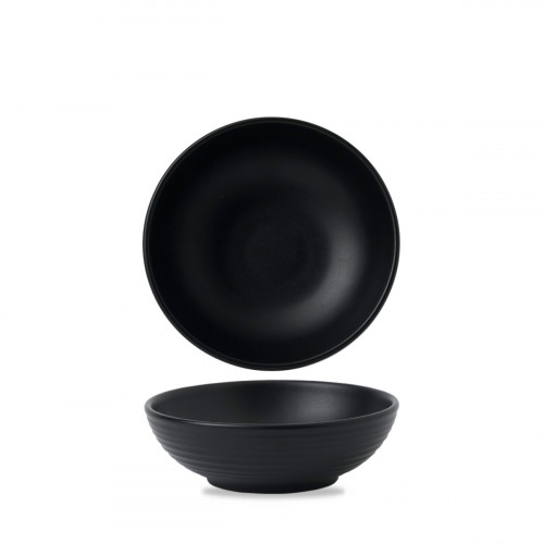 Assiette plate rond noir porcelaine Ø 16,2 cm Evo Dudson