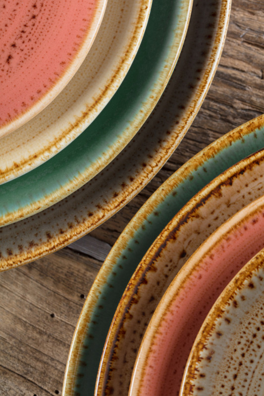 Assiette coupe creuse rond beige porcelaine vitrifiée Ø 25,9 cm Twirl Rak