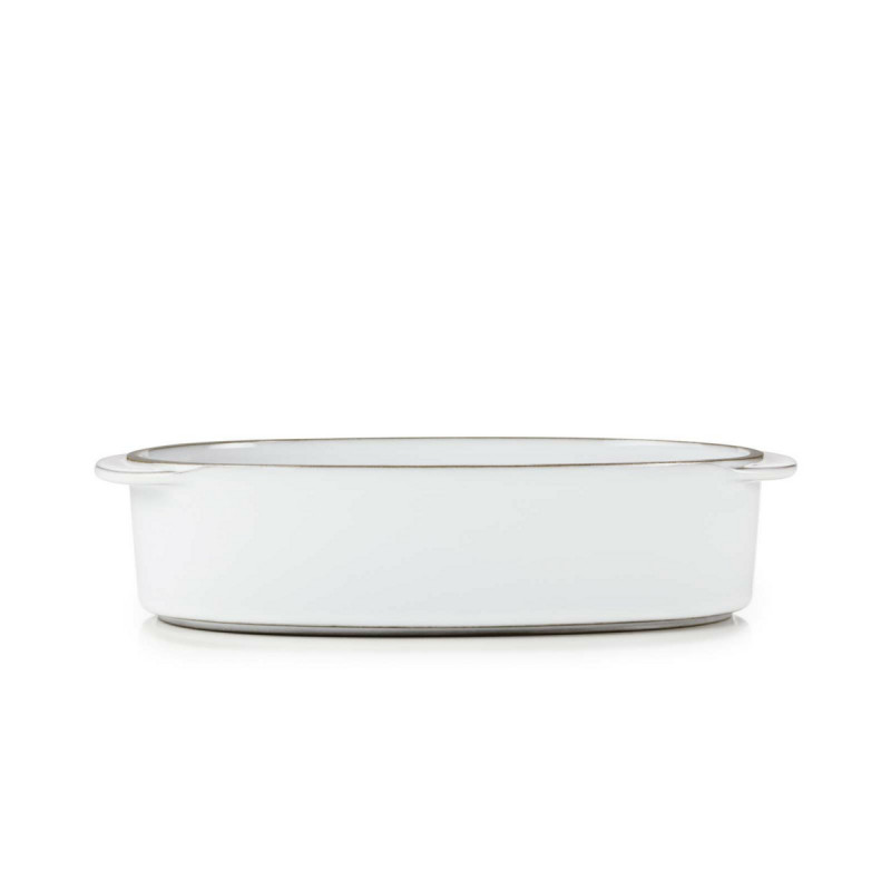 Plat ovale blanc porcelaine culinaire 19 cm Caractère Revol