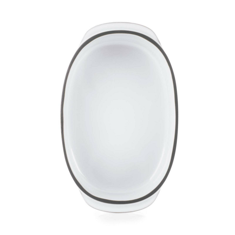 Plat ovale blanc porcelaine culinaire 19 cm Caractère Revol