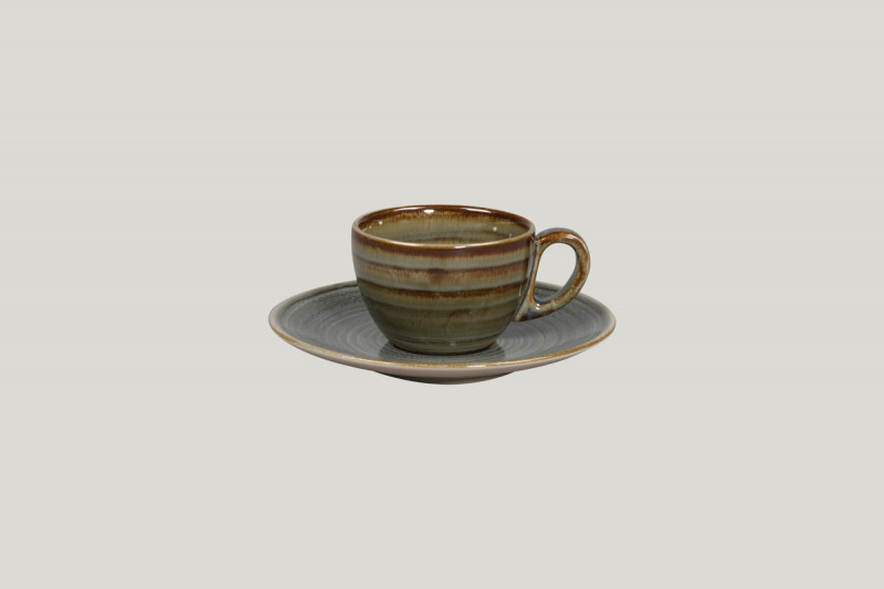 Sous tasse à café rond Peridot porcelaine vitrifiée Ø 15 cm Rakstone Spot Rak