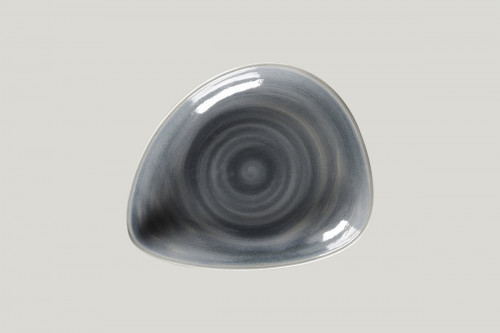 Assiette coupe creuse triangulaire Jade porcelaine 23,8x19,6 cm Rakstone Spot Rak