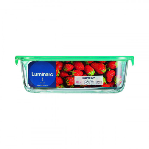 Boîte avec couvercle hermétique rectangulaire transparent verre trempé 14 cm Keep'n Box Luminarc