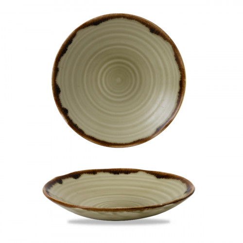 Assiette creuse organique beige porcelaine vitrifiée Ø 25 cm Harvest Dudson