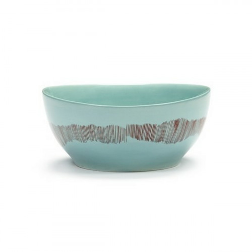 Bol rond azure swirl - stripes rouge grès émaillé Ø 16 cm Feast By Ottolenghi Serax