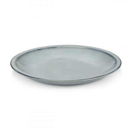 Assiette plate rond bleu grès émaillé Ø 27,5 cm Pure Blue Serax