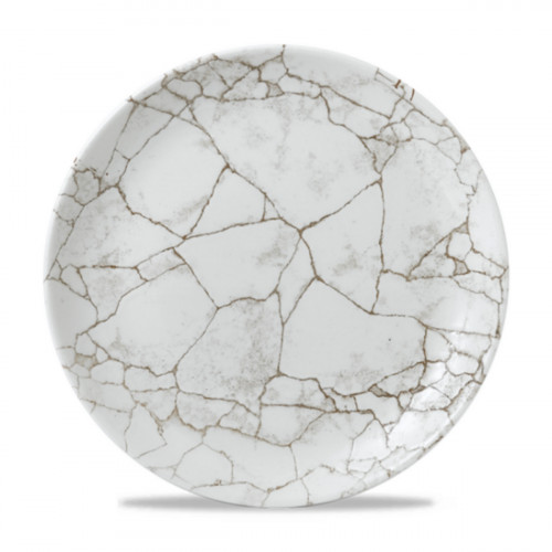 Assiette coupe plate rond Agate grey porcelaine Ø 28,8 cm Kintsugi Churchill
