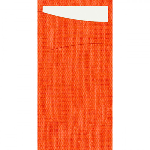 Pochette orange non tissé 23x11,5 cm Sacchetto Duni (60 pièces)