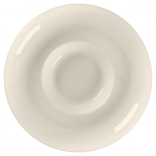 Assiette creuse gourmet rond blanc porcelaine bone china Ø 26,2 cm Fedra Rak