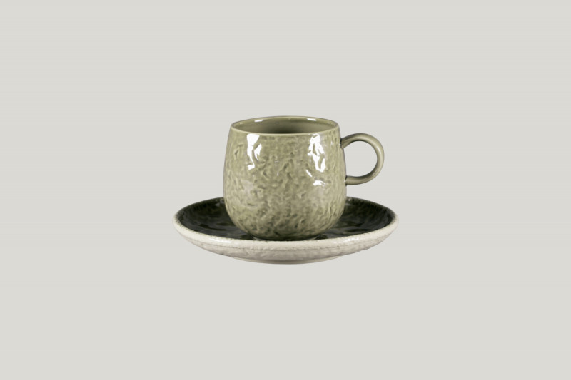 Sous-tasse à expresso rond steel en porcelaine Ø 17 cm 2,5 cm Krush Rak