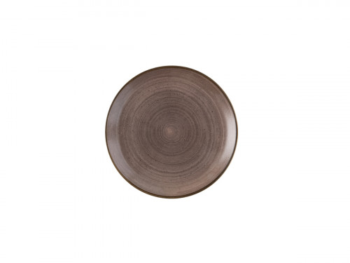 Assiette coupe rond Raw Brown porcelaine vitrifiée Ø 28,8 cm Stonecast Raw Churchill