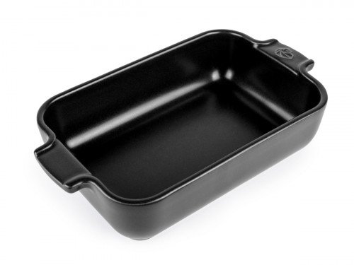 Plat à four rectangulaire noir porcelaine vitrifiée 22x13 cm Peugeot Saveurs