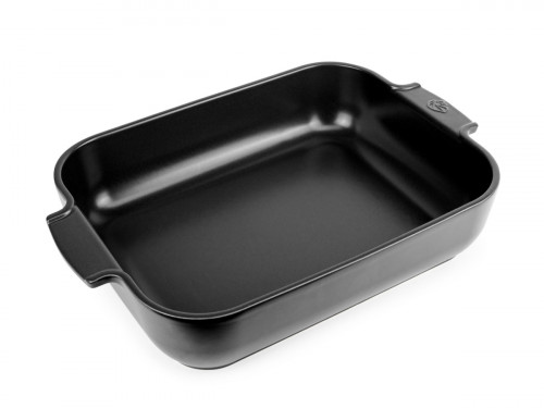 Plat à four rectangulaire Satin black porcelaine 40x27,2 cm Céramique Peugeot Saveurs