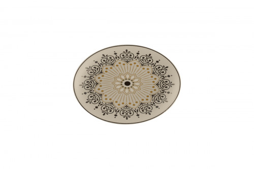 Plat ovale Argila Décor Cartagena porcelaine 26 cm Earth Rak