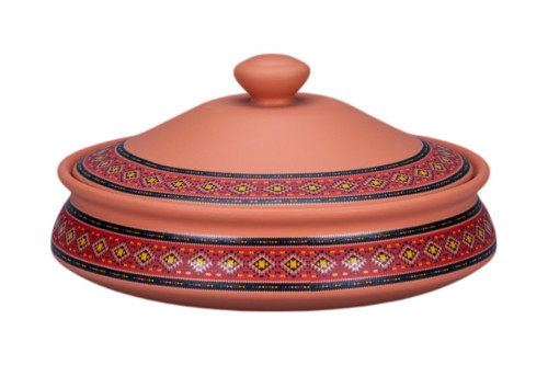 Bol avec couvercle rond baantna tero Décor Utsav porcelaine Ø 16,5 cm Earth Rak