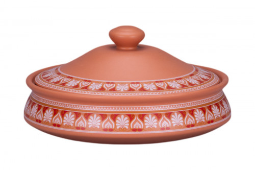 Bol avec couvercle rond baantna tero Décor Rangeen porcelaine Ø 16,5 cm Earth Rak