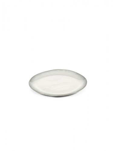 Assiette coupe plate rond écru grès émaillé 20x20 cm La Mère Serax