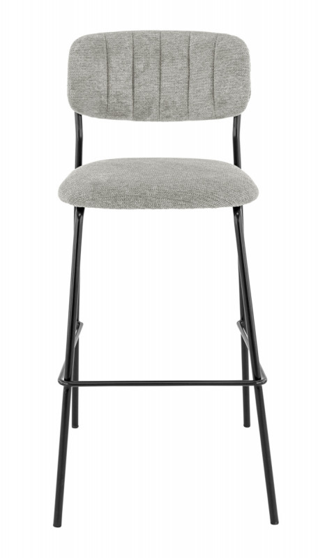 Tabouret de bar d'intérieur gris clair 108x51x55 cm Auguste