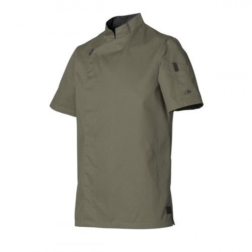 Veste de cuisine homme manche courte vert kaki T1 Shade Molinel