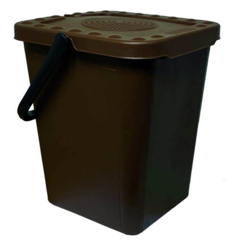 Seau à compost plastique 10 L marron Probbax