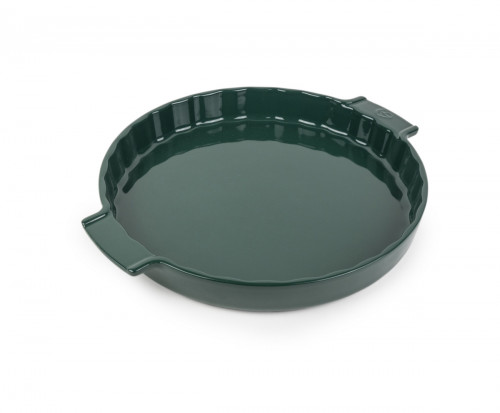 Plat à four rond vert forêt porcelaine vitrifiée Ø 30 cm 30 cm Céramique Peugeot Saveurs